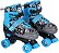 Patins Infantil Quad Roller 4 Rodas Tamanho Ajustável Com Kit De Proteção Meninos - Imagem 1