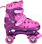 Patins Infantil Quad Roller 4 Rodas Meninas Tamanho Ajustável Com Kit De Proteção - Imagem 2