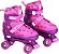Patins Infantil Quad Roller 4 Rodas Meninas Tamanho Ajustável Com Kit De Proteção - Imagem 1