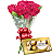 128 - Buquê 12 rosas + Ferrero rocher - Imagem 1