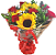 162 - Buquê rosas e girassóis - Imagem 1