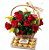 053 - Cesta com rosas e chocolate - Imagem 1