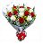 JF019 - Buquê com 12 rosas vermelha e branca - Imagem 1