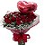 Buquê com 24 rosas vermelhas e balão coração - Imagem 1