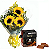 062 - Arranjo 3 girassois + Chocolate - Imagem 1
