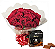 070 - Buquê 12 rosas + Chocolate - Imagem 1