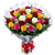 JF051 - Buquê com 24 rosas coloridas - Imagem 1