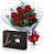 105 - Buquê com 6 rosas + chocolate - Imagem 1