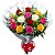 JF025 - Buquê 12 rosas coloridas - Imagem 1