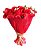 Buquê com 10 rosas vermelhas no crepom vermelho - Imagem 1