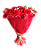 105 - Buquê com 12 rosas no crepom vermelho - Imagem 1