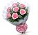 023 - Buquê com 6 rosas rosadas - Imagem 1