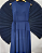 Vestido Midi Regata com Cinto Azul - Imagem 1