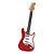 Guitarra Classica Musical Rockstar Com Som E Luz Brinquedo Vermelho - Imagem 3