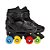 Patins Infantil Mor Color Rodas Coloridas Ajustavel Tamanho 34-37 Preto - Imagem 6