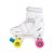 Patins Infantil Mor Color Rodas Coloridas Ajustavel Tamanho 30-33 Branco - Imagem 4