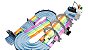 Pista De Corrida Hot Wheels Mario Kart Rainbow 2 Metros 2021 - Imagem 3