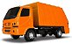 Carrinho Caminhão De Lixo Coletor Abre Porta Caçamba 30cm Laranja - Imagem 5