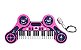 Piano Eletrônico Teclado Infantil Com Microfone Suporte Rosa - Imagem 6