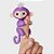 Finger Monkey Macaquinho De Dedo Fingerlings Sensor Roxinho - Imagem 2