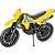 Motinha Mini Moto De Trilha Motocross 20 Cm Coloridos Amarelo - Imagem 1