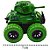 Carrinhos Fricção Bigfoot 4x4 Coloridos Tank De Guerra  Verde - Imagem 3