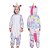 Pijama De Unicórnio Infanti Macacão Kigurumi Rainbow Capuz PP - Imagem 2