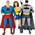 Bonecos Flexíveis Clássicos Superman Batman Mulher Maravilha - Imagem 3