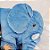 Almofada Travesseiro Elefante De Pelúcia Baby De 60 Cm Azul - Imagem 2