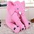 Almofada Travesseiro Elefante De Pelúcia Baby De 60 Cm Rosa - Imagem 2