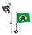2 Bandeira Do Brasil Suporte Haste Moto Guidão Copa Futebol - Imagem 1