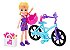 Mini Boneca Polly Pocket Aventura Na Bicicleta + Acessórios + Boneca Loira - Imagem 3