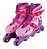 Patins Inline Rosa Roxo Ajustável Com Kit Proteção Completo - Imagem 1