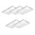 KIT 5 Luminária Plafon LED 36W 30x60 Retangular Sobrepor Branco Frio 6000k - Imagem 1