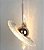 Luminária Pendente Disco Voador Dourado De Luxo Cristal 5W Branco Quente 3000K - Imagem 2