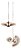 Luminária Pendente Disco Voador Dourado De Luxo Cristal 5W Branco Quente 3000K - Imagem 5