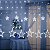 Cascata LED Estrela 8 Funções 2,5 Metros 110v Azul - Imagem 1