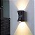 Luminária Arandela LED 2 Fachos COB A prova d'agua IP66 Branco Quente 3000k - Carcaça Preta - Imagem 5