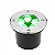 Kit 5 Spot Balizador LED 5W Embutir Para Chão Jardim e Piso Verde IP67 A Prova D'Agua - Imagem 2