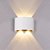 Luminária Arandela LED Meia Lua 4W A Prova D'agua IP66 4 Fachos Branco Quente 3000k Externa - Carcaça Branca - Imagem 2