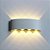 Luminária Arandela LED Meia Lua 8W A Prova D'agua IP66 8 Fachos Branco Quente 3000k Externa - Carcaça Branca - Imagem 2