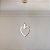 Luminária LED Teto Pendente Coração Dourado Cristal Branco Quente 3000k - Imagem 2