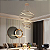 Lustre Pendente LED Dourado 6 Anéis Aros Branco Quente 3000K - Imagem 2