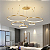 Lustre Pendente LED Dourado 163w 5 Anéis Aros Branco Quente 3000K - Imagem 2