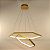 Pendente LED Hexagonal 2 Anéis Aros Dourado Branco Quente 3000K - Imagem 2