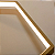 Pendente LED Hexagonal 2 Anéis Aros Dourado Branco Quente 3000K - Imagem 4