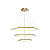 Pendente LED Hexagonal 3 Anéis Aros Dourado Branco Quente 3000K - Imagem 1