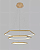 Pendente LED Hexagonal 3 Anéis Aros Dourado Branco Quente 3000K - Imagem 3