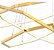 Pendente LED Hexagonal 4 Anéis Aros Dourado Branco Quente 3000K - Imagem 4