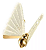Luminária Pendente Borboleta Asa Dourado Branco Quente 3000k - Imagem 4